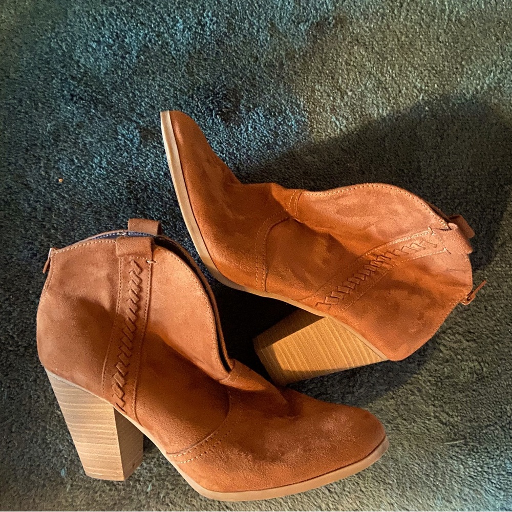 Brown Western Booties Size 11 Womens
